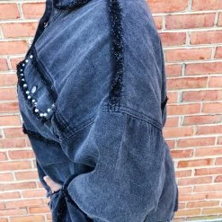 Iris & Rainbow Boutique #L331 Studded In Perfection POL Shacket New Arrivals