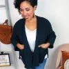 Iris & Rainbow Boutique #K989 Wrapped In POL Cardigan (NAVY) 2 Iris & Rainbow Boutique #K989 Wrapped In POL Cardigan (NAVY)