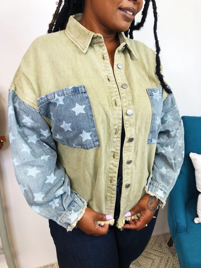 Iris & Rainbow Boutique New Arrivals #K836 Forever Your Star POL Shacket (Mocha Herb) 9 Iris & Rainbow Boutique New Arrivals #K836 Forever Your Star POL Shacket (Mocha Herb)