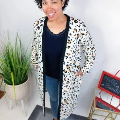 Iris & Rainbow Boutique #X400 Animal Print Cardigan