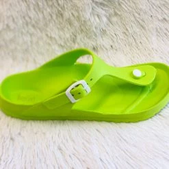 Iris & Rainbow Boutique #K98 Slide In To The Weekend Sandals (Lime)