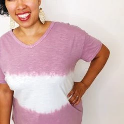 Iris & Rainbow Boutique #K213 Ombre Extravagance Top (PLUM) New Arrivals