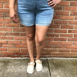 Iris & Rainbow Boutique #J731 Bailey's Cuffed Hem Mid Rise Judy Blue Shorts