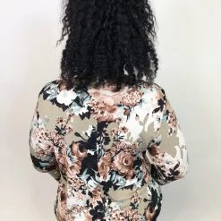 Iris & Rainbow Boutique New Arrivals #K716 Flashes Of Flowers Long Sleeve Top