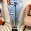 Iris & Rainbow Boutique #L180 Chill Knees Skinny Judy Blue Jeans New Arrivals