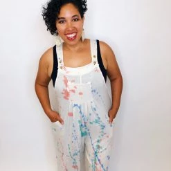 Iris & Rainbow Boutique #K240 The Painter's Canvas POL Jumpsuit New Arrivals