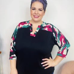 Iris & Rainbow Boutique #K980 Check On It Camo Top