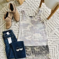No Ship Drop Ship Spread Your Wings Sleeveless Top In Camo