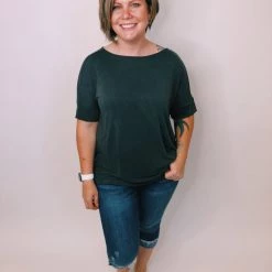 Iris & Rainbow Boutique New Arrivals #K267 It's All In The Details Top (Charcoal)