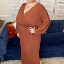Iris & Rainbow Boutique #L226 Showstopper Maxi Dress (Copper)