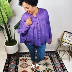 Iris & Rainbow Boutique New Arrivals #M693 Violet Me Top