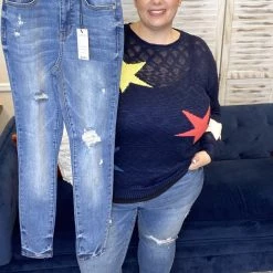 Iris & Rainbow Boutique New Arrivals #L263 Light Up The Night Judy Blue Skinny Jeans