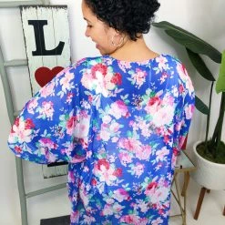 Iris & Rainbow Boutique #M717 Pretty Garden Kimono