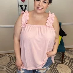 Iris & Rainbow Boutique New Arrivals #H551 Ruffle Me Up Tank