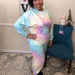 Iris & Rainbow Boutique New Arrivals #H730 Taste The Rainbow Swirl Sweatshirt