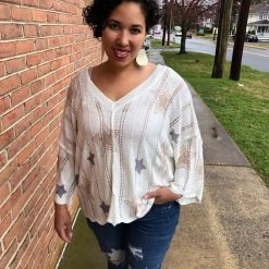 Iris & Rainbow Boutique #J305 Cowgirl Sheriff Summer Sweater New Arrivals