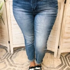 Iris & Rainbow Boutique #K56 Too Much On My Mind Relaxed Fit Judy Blue High Waist Jeans New Arrivals