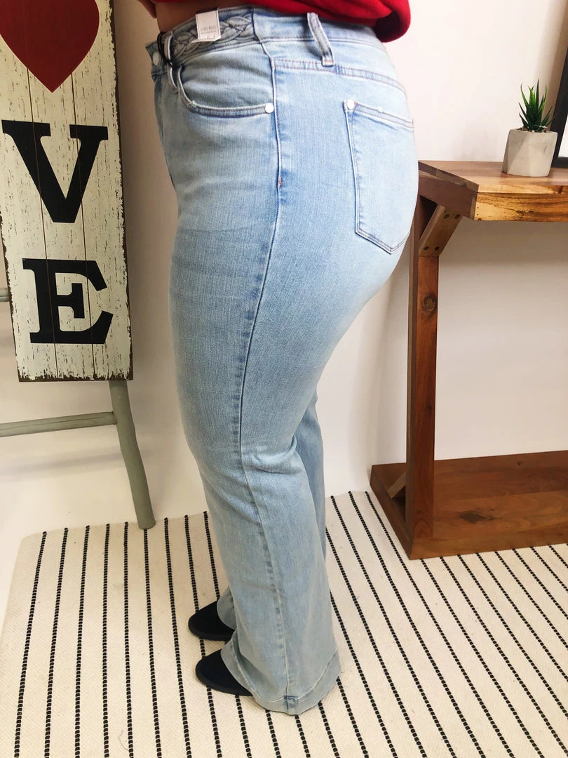 Iris & Rainbow Boutique #M315 Braided On You Flare Judy Blue Jeans 7 Iris & Rainbow Boutique #M315 Braided On You Flare Judy Blue Jeans