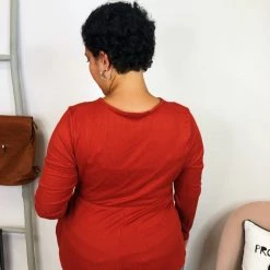 Iris & Rainbow Boutique New Arrivals #K782 Making The Most Of It Top (COGNAC)