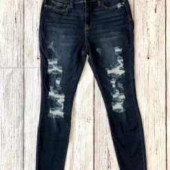 Iris & Rainbow Boutique #J7 Dance In The Dark Distressed Judy Blue Skinny Jeans