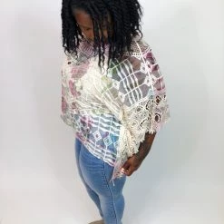 Iris & Rainbow Boutique New Arrivals #L8 Dreaming Of A Floral Poncho