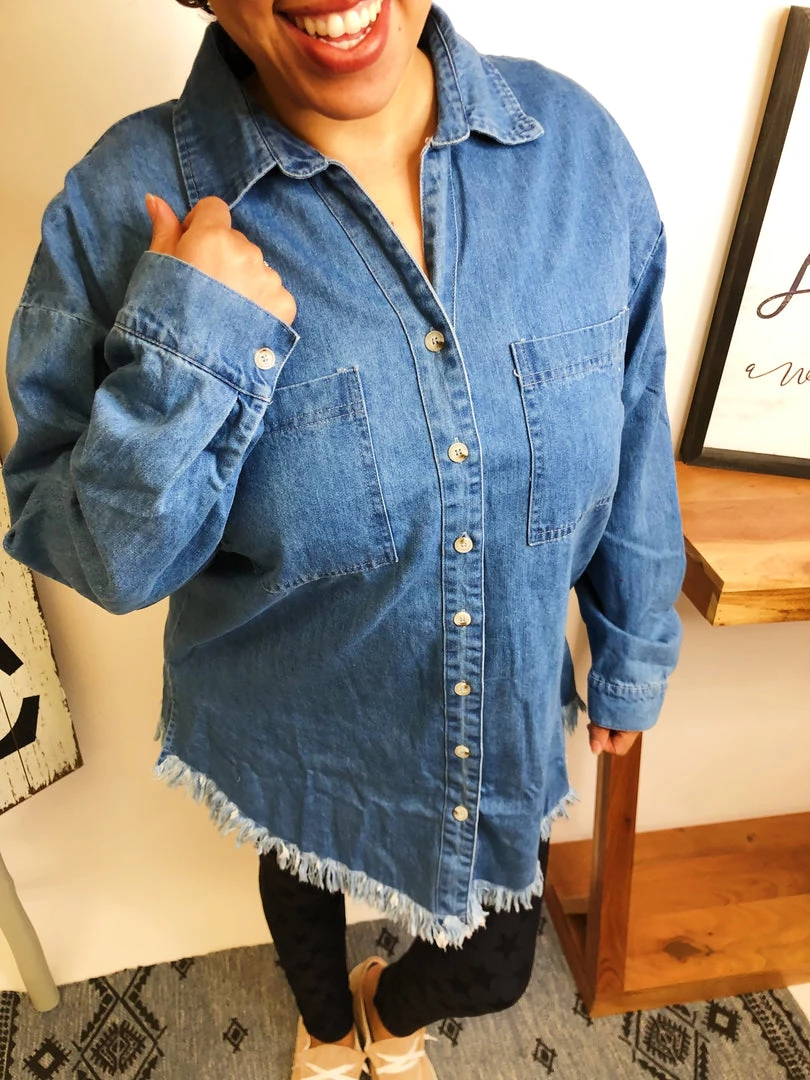 Iris & Rainbow Boutique #L615 Rolling In The Deep Denim Shacket New Arrivals 6 Iris & Rainbow Boutique #L615 Rolling In The Deep Denim Shacket New Arrivals