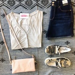 Iris & Rainbow Boutique #C101 Dove Gray Top