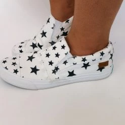 Iris & Rainbow Boutique New Arrivals #K184 Up In The Stars Slip On Blowfish Shoes (Off-White)