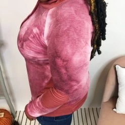 Iris & Rainbow Boutique #K915 Magenta Swirls Hoodie Top New Arrivals