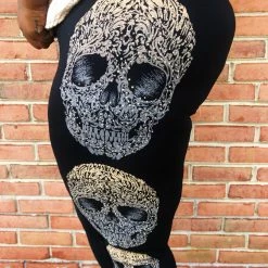 Iris & Rainbow Boutique New Arrivals #K675 Skulls By Your Side Leggings