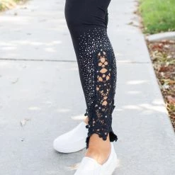 Iris & Rainbow Boutique #K778 Shine On Lace Leggings