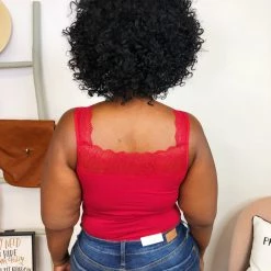 Iris & Rainbow Boutique #D31 Lily Lace Cami (Red)