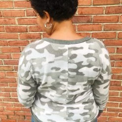 Iris & Rainbow Boutique #K493 Almost Fall In Camo Top New Arrivals