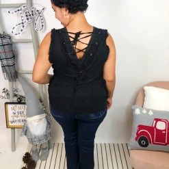 Iris & Rainbow Boutique New Arrivals #L286 Queen's Night POL Top (Black)