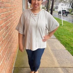 Iris & Rainbow Boutique #J455 Cloudy Skies Caged Hoodie Top