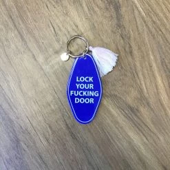 Iris & Rainbow Boutique #624 Fun Keychain (Lock Your Fucking Door) New Arrivals