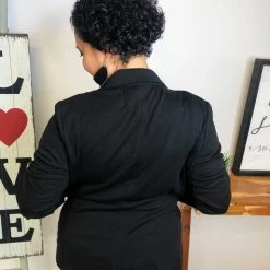 Iris & Rainbow Boutique New Arrivals #M319 Business Women Blazer (Black)