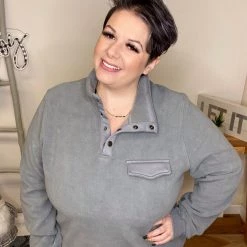 Iris & Rainbow Boutique New Arrivals #M111 Forever Winter Pullover (Grey)