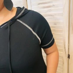 Iris & Rainbow Boutique #K65 Black Out The Lines Hooded Top