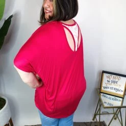 Iris & Rainbow Boutique #M617 My Dolman Back Lace (Fuchsia) New Arrivals