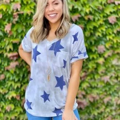 Boutique Simplified Hazy Skies Boyfriend Tee