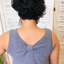 Iris & Rainbow Boutique New Arrivals #J927 Tie Me Down Sleeveless Top (Black)