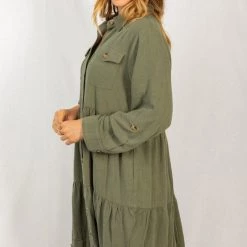 Iris & Rainbow Boutique New Arrivals #L442 All I Want Dress (Olive)