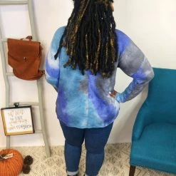 Iris & Rainbow Boutique #K891 Waves Of Tie Dye Top