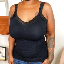 Iris & Rainbow Boutique New Arrivals #D33 Lizzie's Lace Cami (Black)