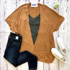 Iris & Rainbow Boutique #D6 Melissa's Lightweight Coverup (Caramel) New Arrivals