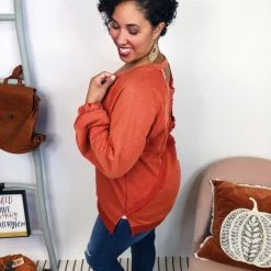 Iris & Rainbow Boutique #K992 Fall On Me POL Pullover (Golden Poppy) New Arrivals