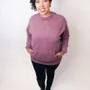 Iris & Rainbow Boutique #k605 Feeling Good, Like I Should Pullover (Mauve) New Arrivals