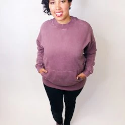 Iris & Rainbow Boutique #k605 Feeling Good, Like I Should Pullover (Mauve) New Arrivals