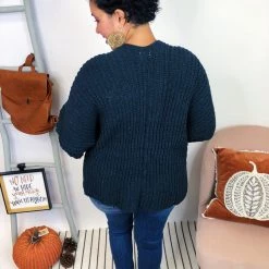 Iris & Rainbow Boutique #K989 Wrapped In POL Cardigan (NAVY)